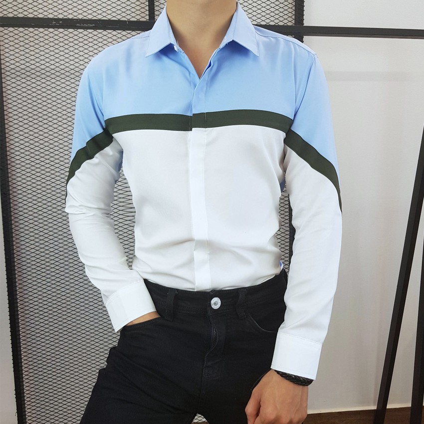 Áo sơ mi phối màu LV-713 | BigBuy360 - bigbuy360.vn