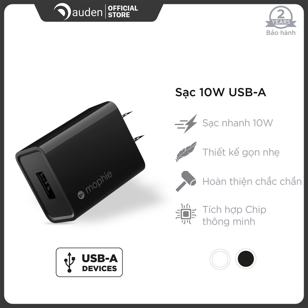 Sạc MOPHIE 10W USB-A sạc nhanh cho IP/tablet táo