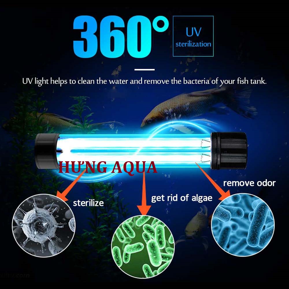Đèn UV diệt rêu tảo, diệt khuẩn bể cá, hồ Koi, hồ thủy sinh Sterilization King cho hồ trên 1000L