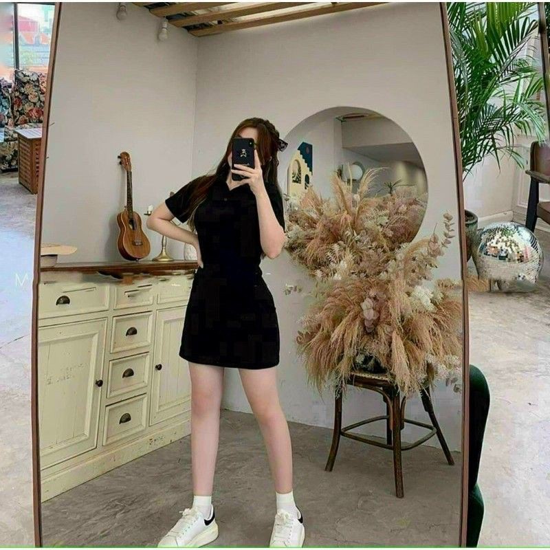 Đầm thun cotton cổ trụ Bigsize 55 đến 90 ký