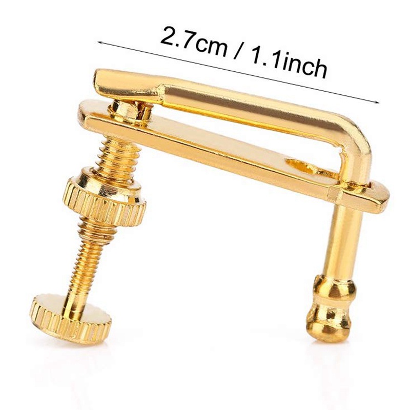 4 cái Bộ chỉnh tinh vi vĩ cầm Bộ phận đàn vĩ cầm vàng Bộ điều chỉnh dây thay thế cho đàn vĩ cầm 4 '4
