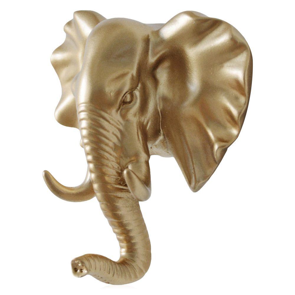 PINEVN Móc Treo Đồ Hình Đầu Hươu Bằng Nhựa Resin Không Cần Khoan