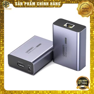 Bộ kéo dài hdmi 50m qua mạng lan cat5e, cat6 ugreen 50739 chính hãng - hapustore