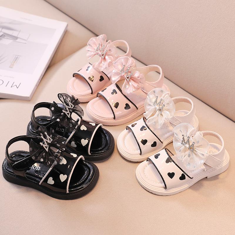FULLBOX Giày Sandal Nơ Vương Miện Phong Cách Hàn Quốc Xinh Xắn Cho Bé