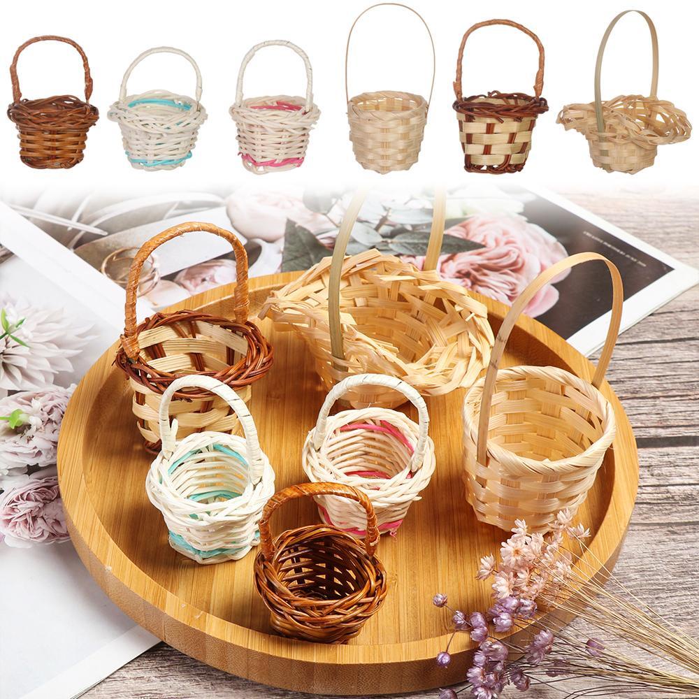 Bộ 4 Giỏ Đan Tay Đựng Rau Củ Quả Đồ Chơi Dễ Thương