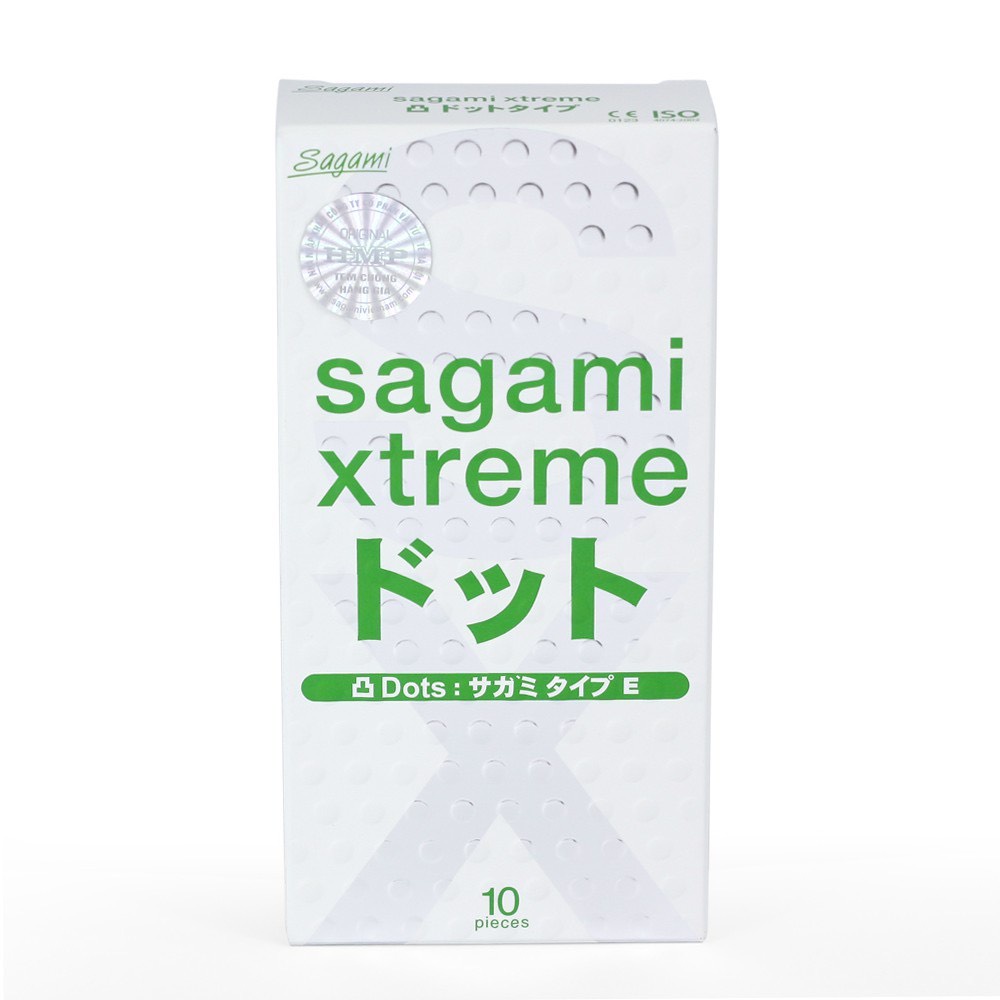 Bao Cao Su Sagami Xtreme White Siêu Mỏng Có Gai Hộp 10 Cái ( Che tên sản phẩm )