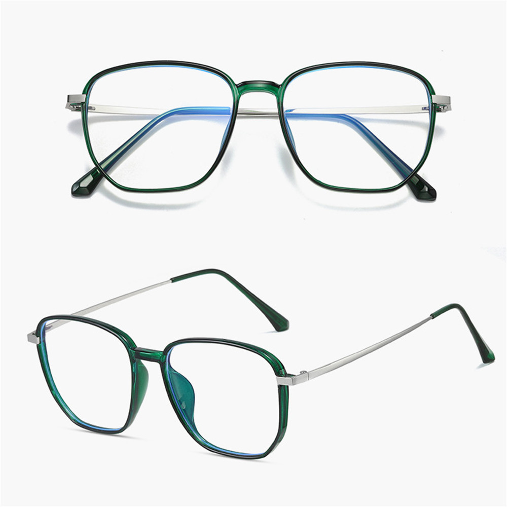 🌵CACTU🌵 Retro Office Computer Goggles Square Frame Gaming Eyeglasses Blue Light Blocking Glasses Vision Care Anti Eyestrain Unisex Radiation Protection...