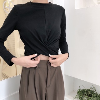 Áo thun xoắn eo