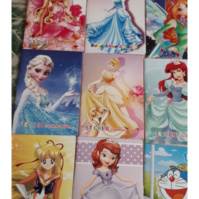 Sổ tô màu và hình dán búp bê