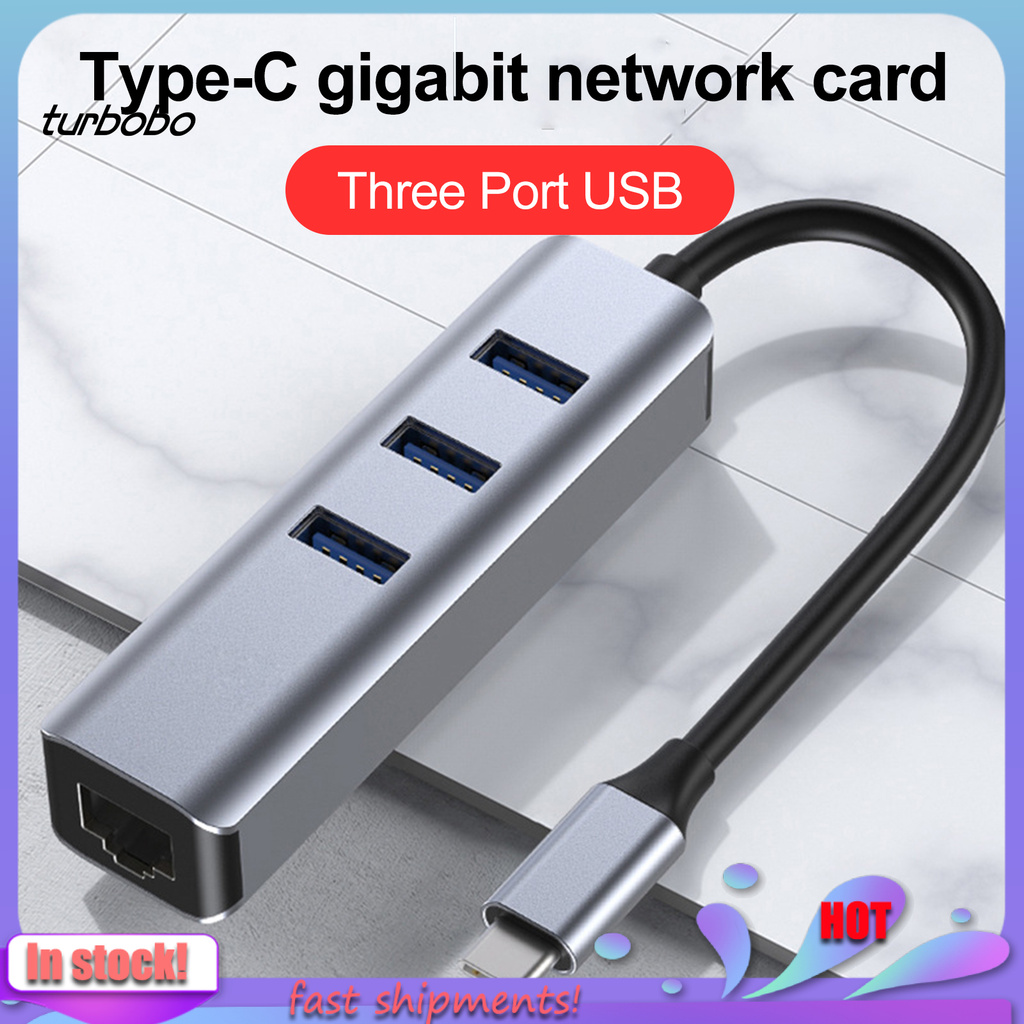 Bộ Chia 3 Cổng Usb 3.0 Type C Hub Sang Rj45 Gigabit Ethernet Cho Macbook