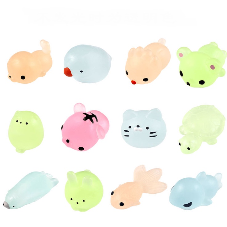 Các mẫu mô hình Squishy (có dạ quang) đồ chơi slime giảm stress dễ thương cho mọi người