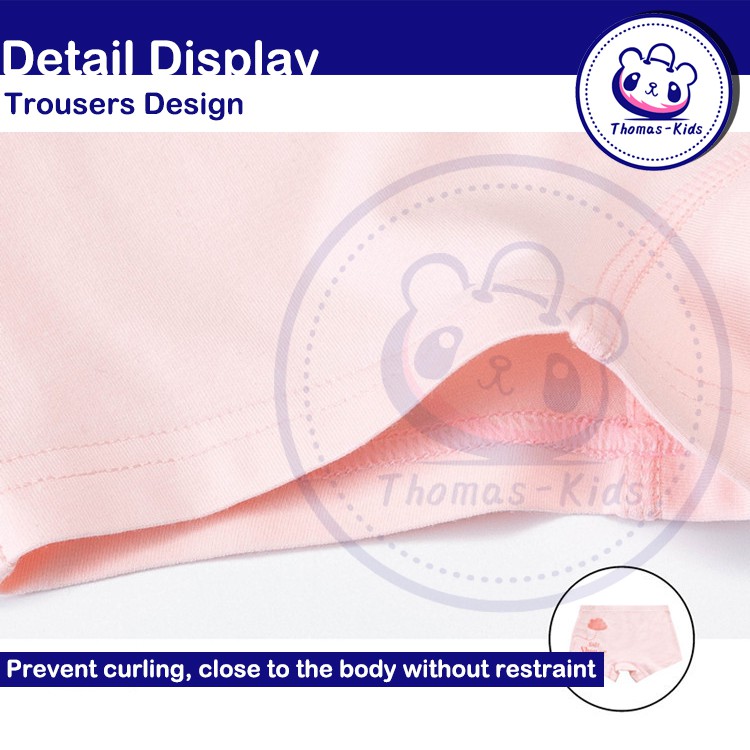 Bộ 4 Quần Lót Cotton Thoáng Khí Thoải Mái In Họa Tiết Dễ Thương Cho Bé Gái 3-12 Tuổi