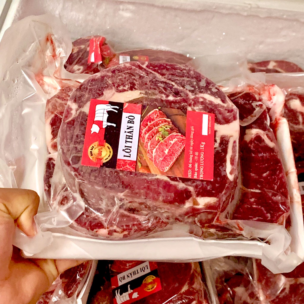 Lõi Thăn Bò Úc - Khay 1kg khoảng 4-6 miếng hàng nhập khẩu siêu ngon - Ship hoả tốc quanh Hà Nội!