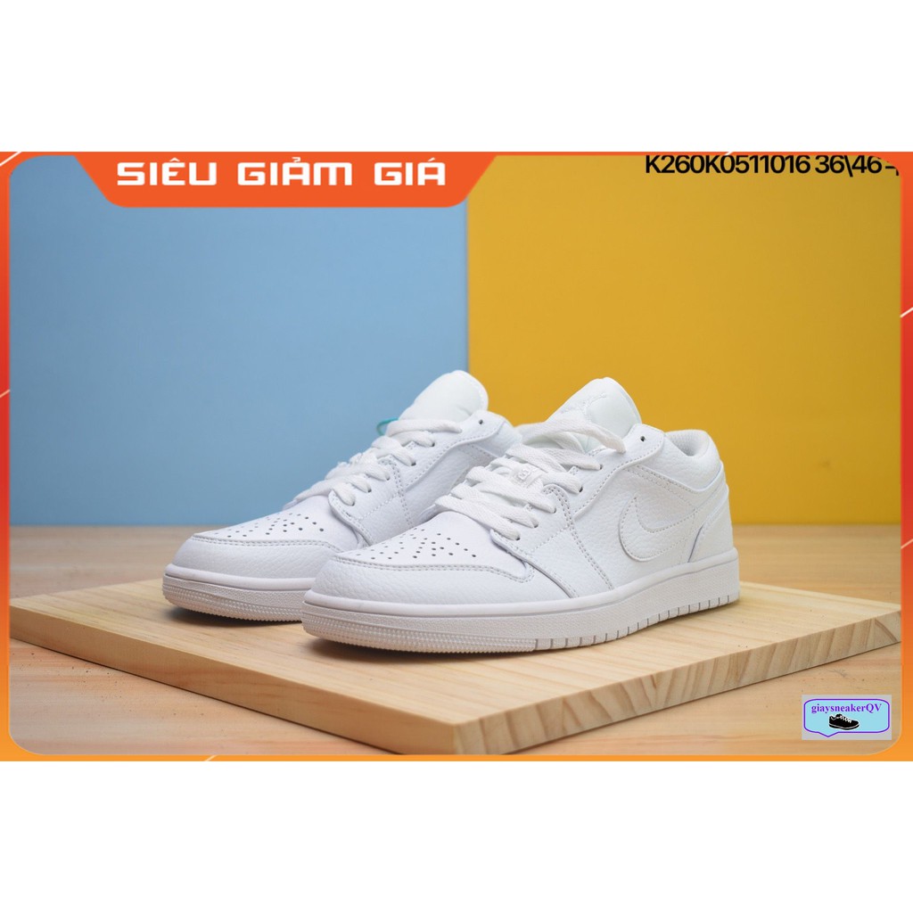 Giày thể thao Air Jordan 1 Low White thấp cổ siêu phong cách cho nam và nữ