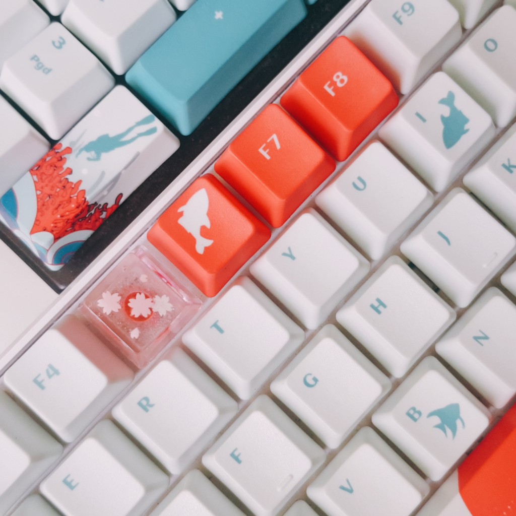 OEM R4 Resin Keycap - Nút bàn phím hình hoa anh đào hiệu ứng