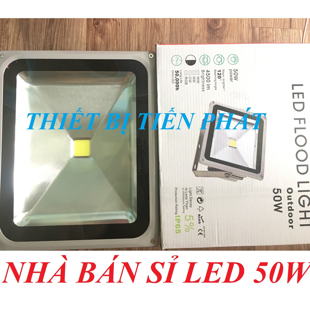 Đèn Pha Led Flood Light 50W Dùng Chip Led COB (Chính Hãng Cấp Độ IP65)