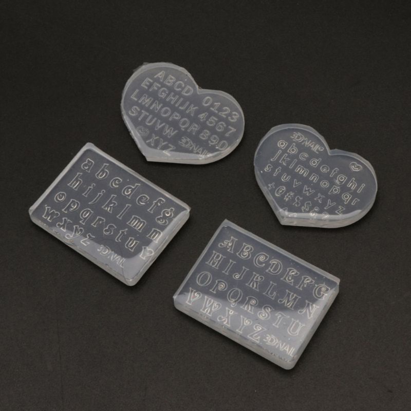 Khuôn Silicone Hình Chữ Cái / Số 3D Dùng Trang Trí Móng Nghệ Thuật DIY