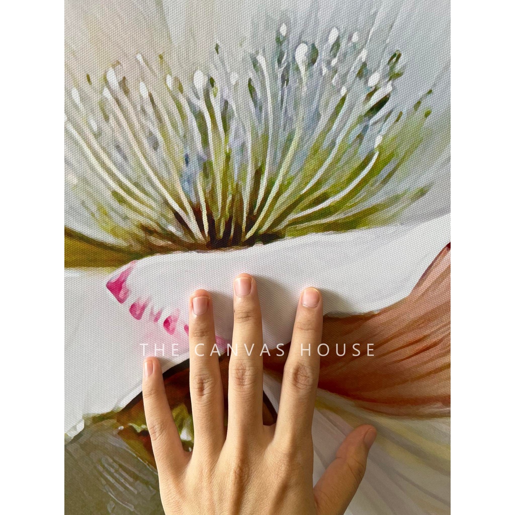 Tranh in Canvas Bông Hoa Trắng  - The Canvas House