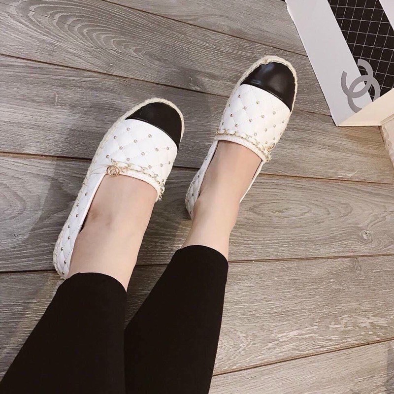 Giày bệt đế cói quai xích hạt | BigBuy360 - bigbuy360.vn