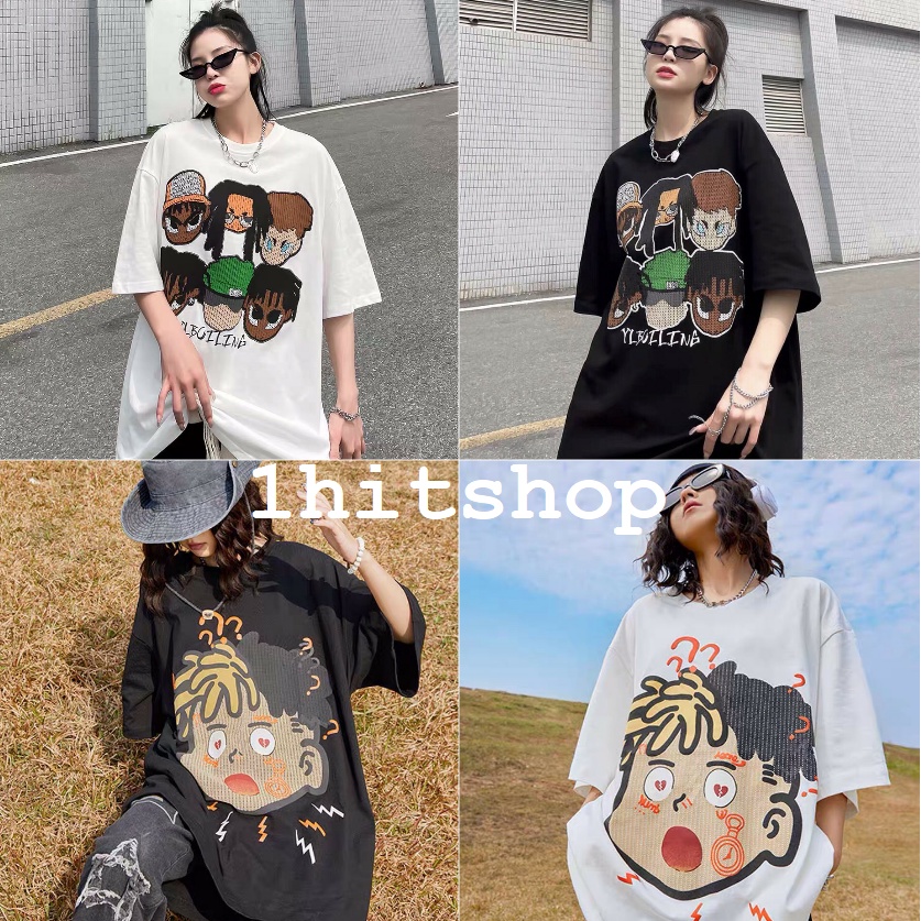 Áo Thun 2 Mẫu Nam Nữ Ulzzang Unisex 1hitshop | BigBuy360 - bigbuy360.vn