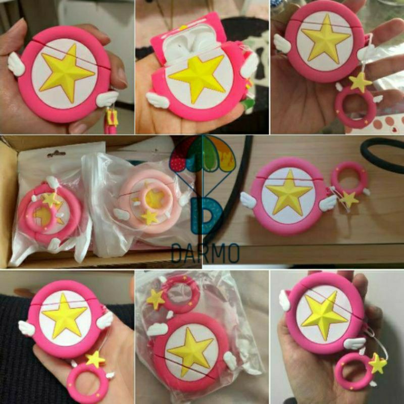 Case bảo vệ Airpods Pro/1/2 quyền trượng thủ lĩnh thẻ bài sakura/ siêu nhân gao