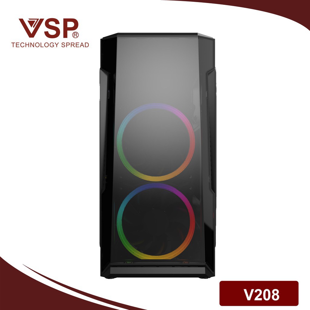 [Mã ELFLASH2 hoàn 10K xu đơn 20K] Thùng máy tính Case VSP V208 Gaming