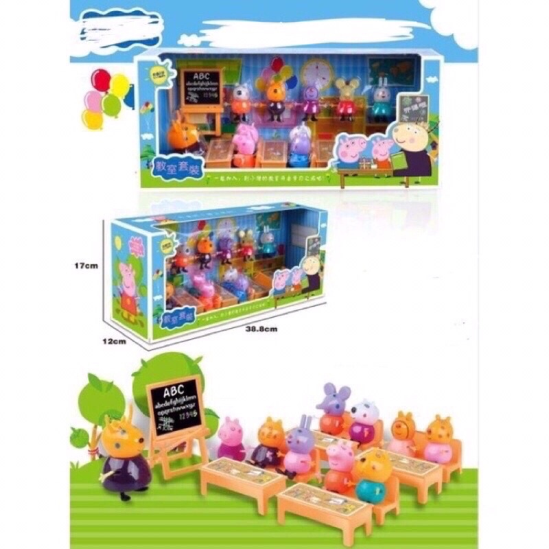 Đồ chơi gia đình heo peppa và đồ bác sĩ xinh xắn đáng yêu