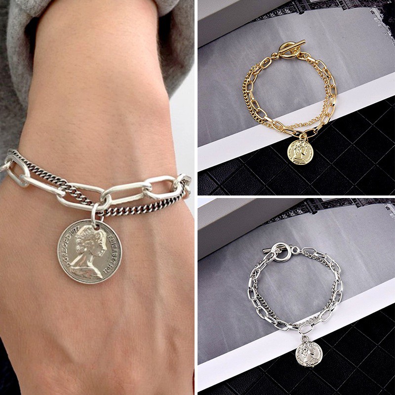 Vòng Đeo Tay Kiểu Dáng Retro Thời Trang Cá Tính Cho Nữ