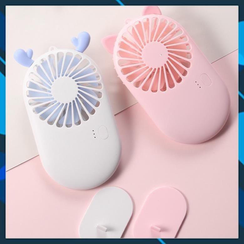 Quạt Cầm Tay Mini Pocket Fan siêu dễ thương có chân đỡ