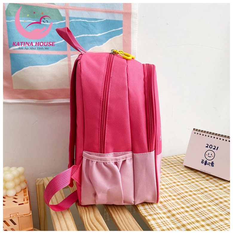 Balo cho bé mẫu giáo, nhà trẻ, họa tiết hình thú đáng yêu, có thể mang đi chơi, đi học