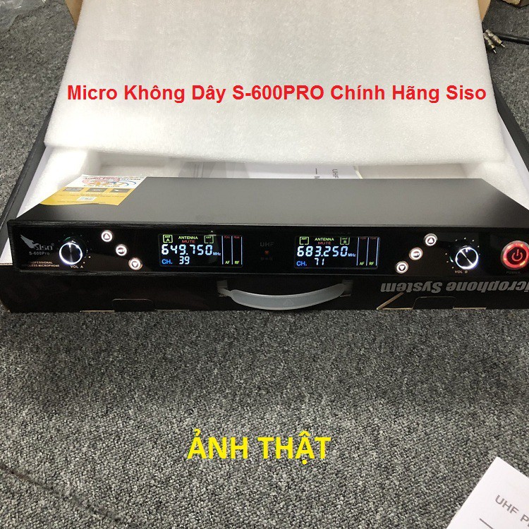 Mic Wireless UHF, Micro Không Dây Hát Karaoke Chuyên Nghiệp Chính Hãng Siso - Bảo Hành 6 Tháng