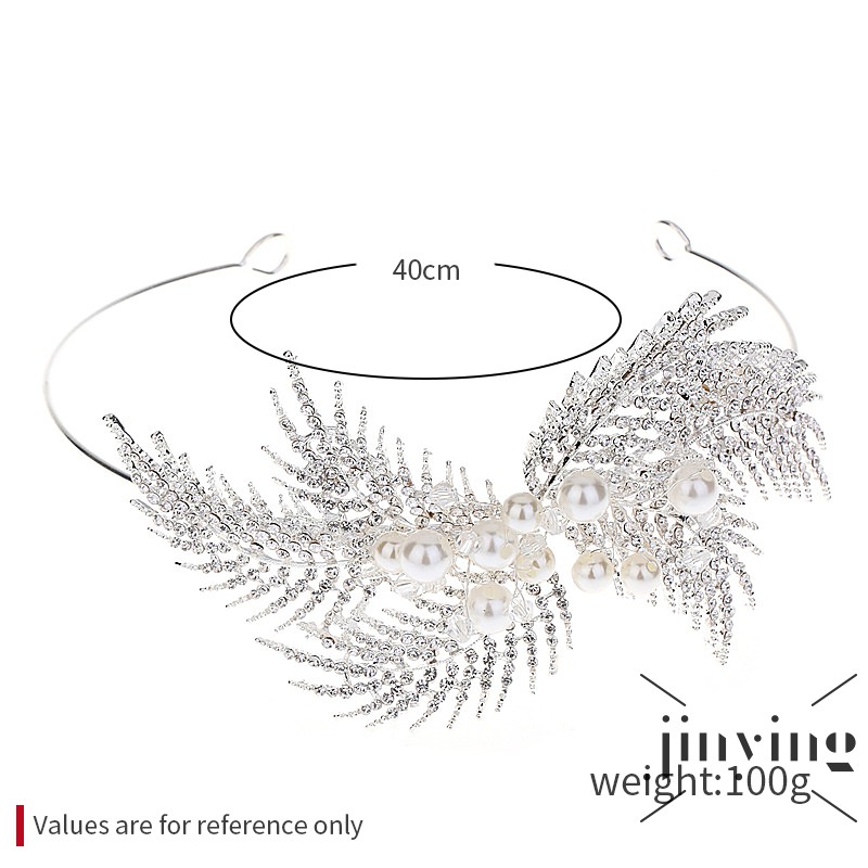 GETNOIVAS Băng đô cài tóc đính đá thiết kế thanh lịch cho nữ