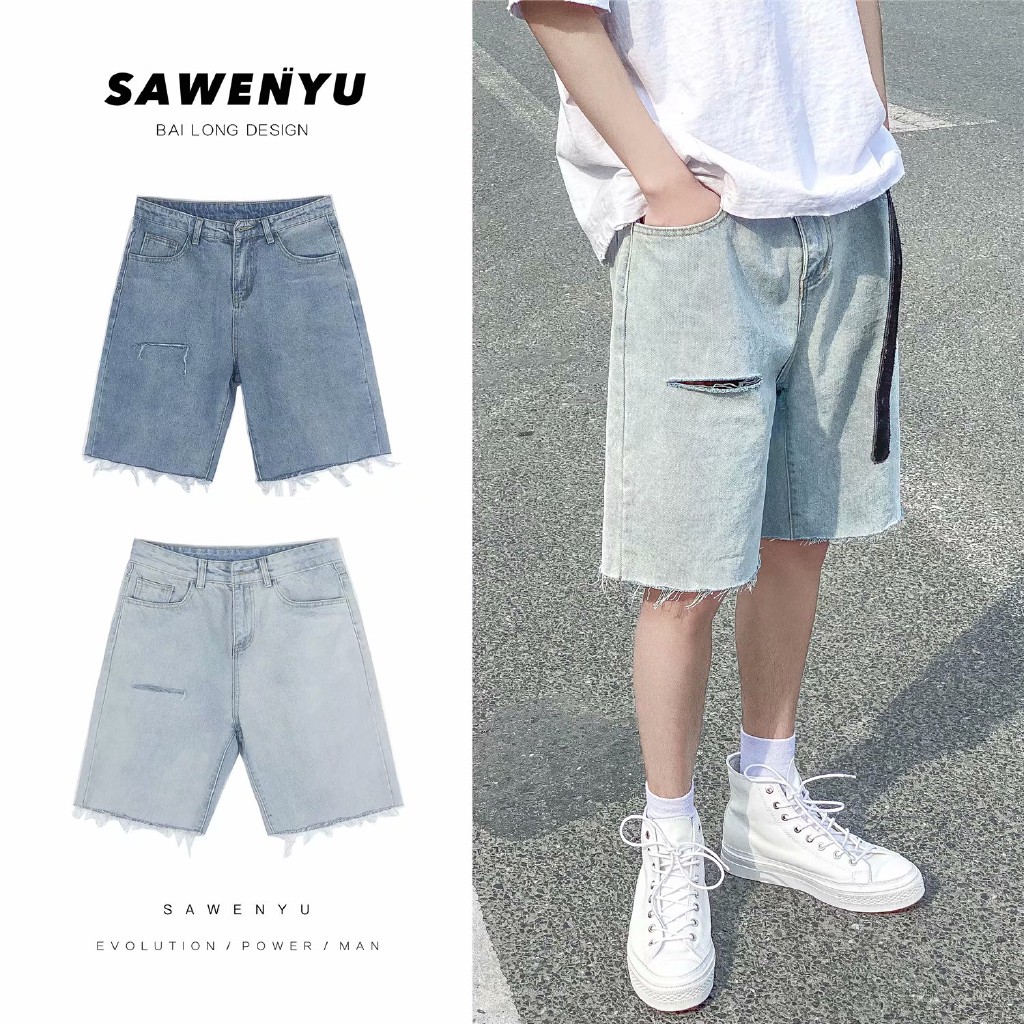 Quần Short Jeans Phong Cách Hàn Trẻ Trung thời trang cho nam- cam kết đổi trả nếu không ưng-Q14 | BigBuy360 - bigbuy360.vn