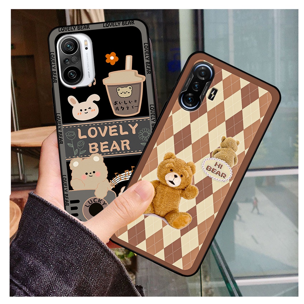 Ốp lưng Xiaomi Redmi K40 / K40 Pro / K40 Gaming in hình gấu bear dễ thương, bền đẹp