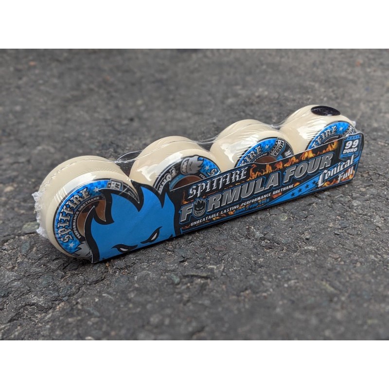 Bộ Bánh Ván Trượt Skateboard SPITFIRE FORMULA FOUR 99D CONICAL FULL BLUE PRINT WHEELS 52MM