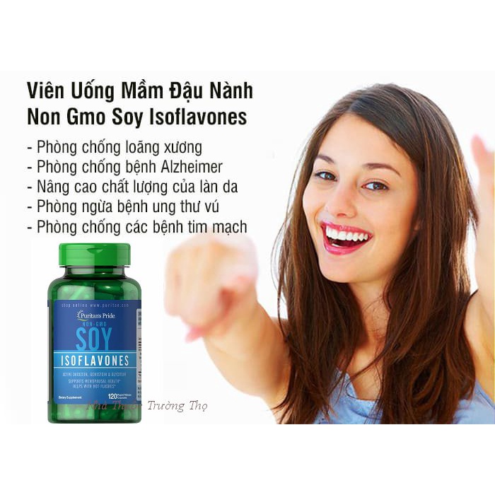 Viên Uống Mầm đậu nành Soy Isoflavones Puritan's Pride 120 viên, hàng chính hãng