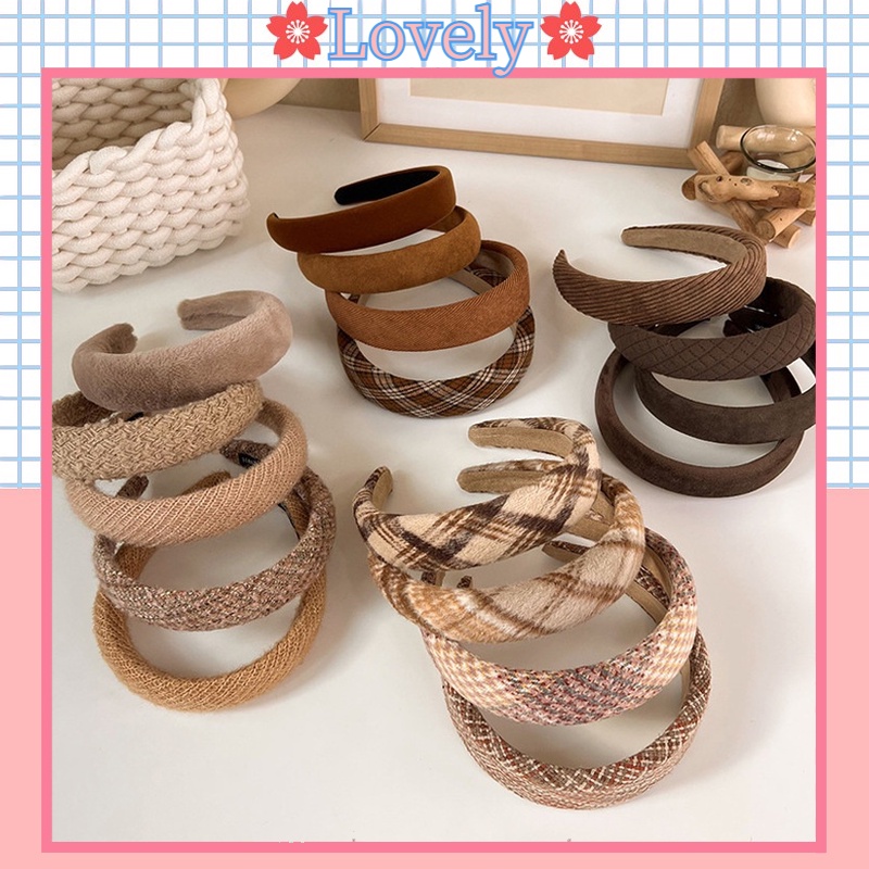 Băng Đô Màu Nâu Kiểu Dáng Đơn Giản Hợp Thời Trang Phong Cách Hàn Quốc