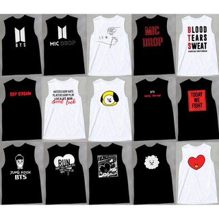 Nhập WAGOAL01 giảm tối đa 30k - Áo TANKTOP BTS cotton 100%