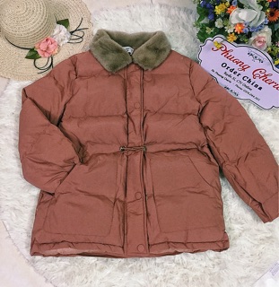 Áo phao dây rút eo ống tay bồng