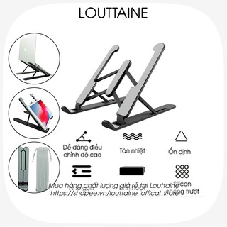 Giá đỡ Laptop Macbook stand nhựa ABS hỗ trợ tản nhiệt gấp gọn chỉnh độ cao, đế tản nhiệt laptop ipad macbook surface