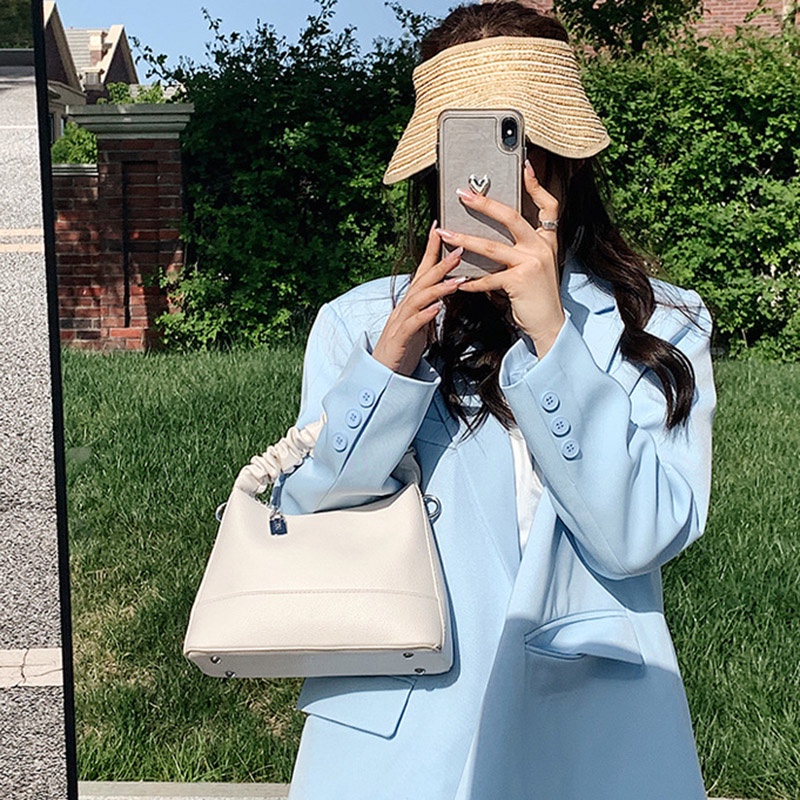 Túi Đeo Vai Dáng Xô Nhỏ Gọn Dễ Phối Đồ Thời Trang Cho Nữ