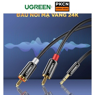 Dây Audio 3.5mm ra 2 đầu RCA (Hoa sen) UGREEN AV116
