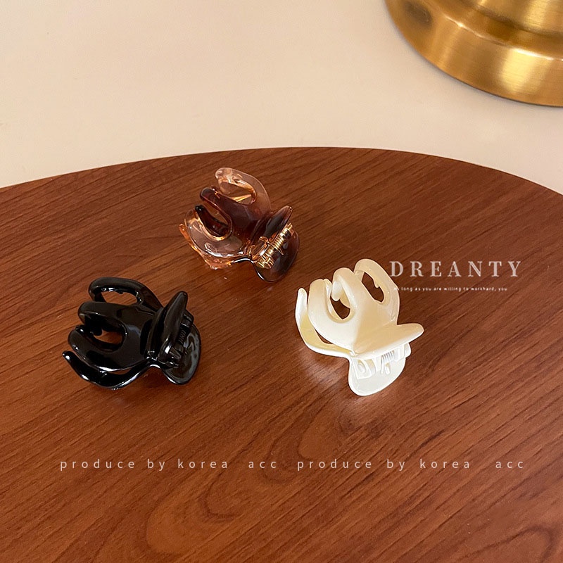 Kẹp Tóc Nhỏ Bằng Acrylic Màu Trơn Phong Cách Hàn Quốc Cho Nữ