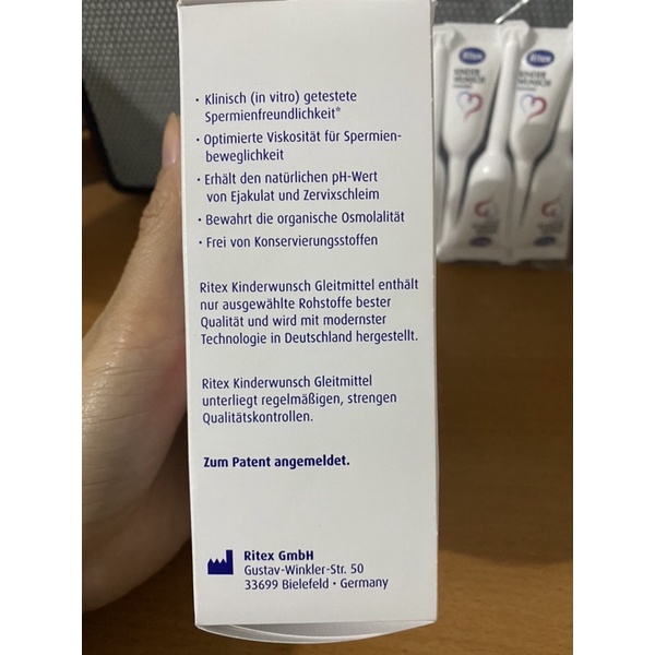 Gel Ritexx hỗ trợ thụ thai - Đức ( bán tách lẻ)