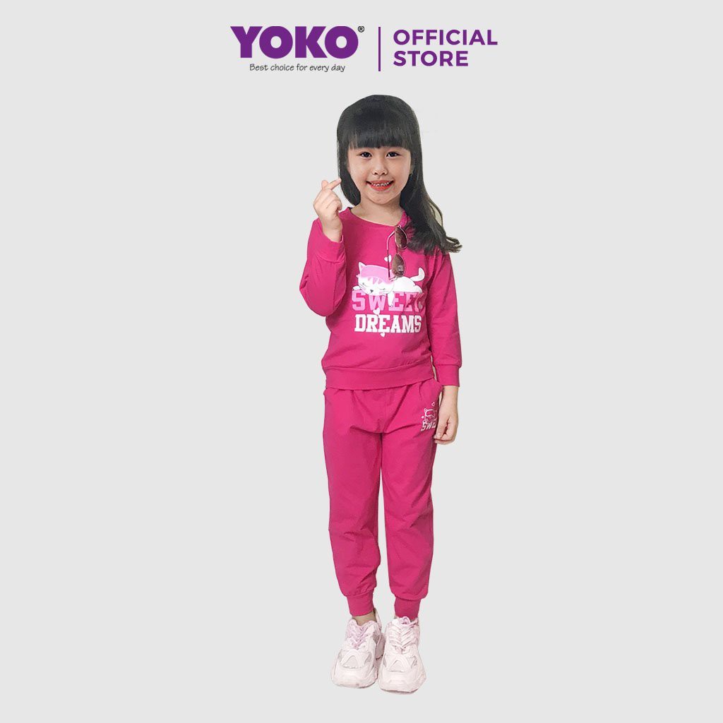 Bộ Quần Áo Thun Dài Tay Bé Gái (1-9 Tuổi) YOKO KID'S FASHION 20213G