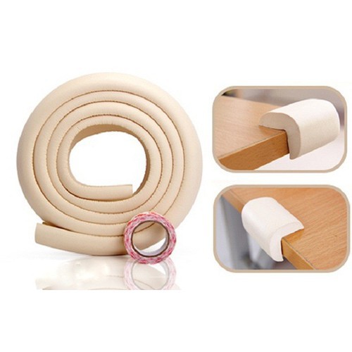 Cuộn dây xốp bọc cạnh kiểu chữ L bịt góc bàn, ghế, tường, tủ, giường... dài 2M chống va đập,an toàn cho bé - DTM Store