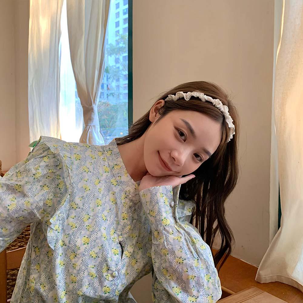 Băng Đô Cài Tóc Màu Kem Phong Cách Hàn Quốc Cổ Điển Thời Trang WMES15H