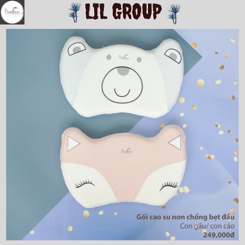 Gối cao su non lõm chống bẹt đầu cho trẻ từ 0-6m little love