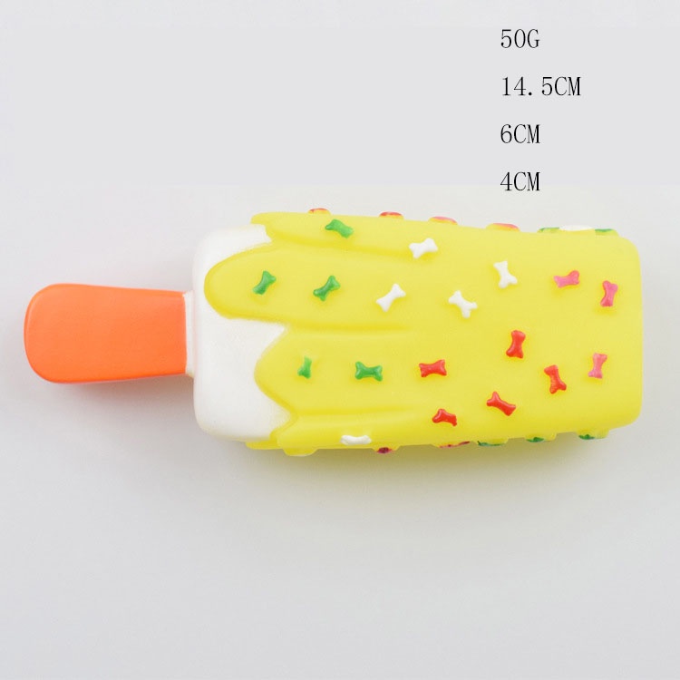 Đồ Chơi Hình Bánh Donut / Kem / hamburger Bằng Cao Su Chống Cắn Siêu Bền Cho Thú Cưng