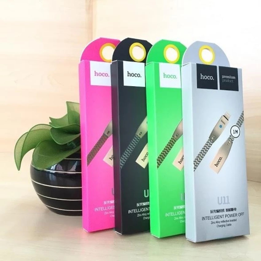 Cáp sạc HOCO U11 cho IPhone IPad chống đứt đèn led - BH 1 năm